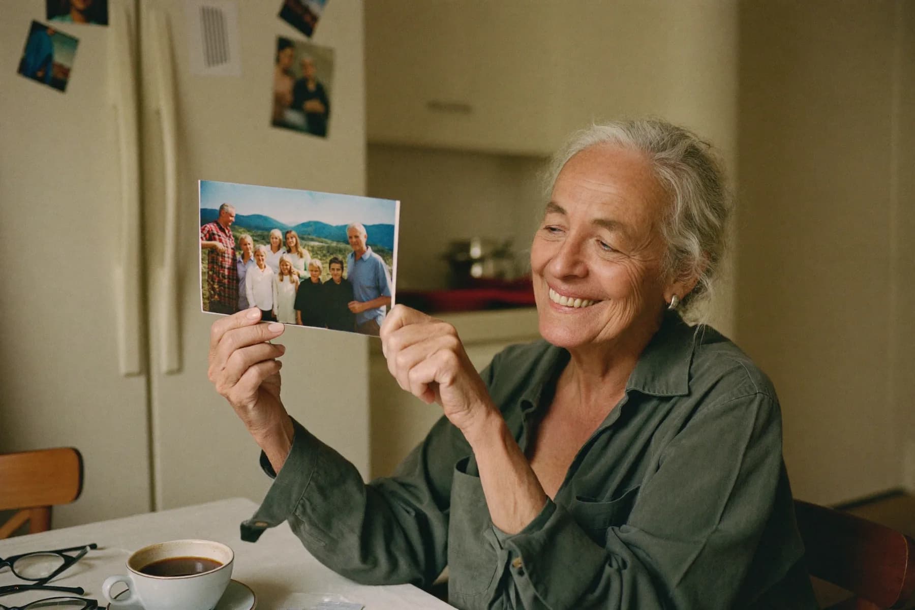 Long distance grandparent ideas include sharing a printed family photo